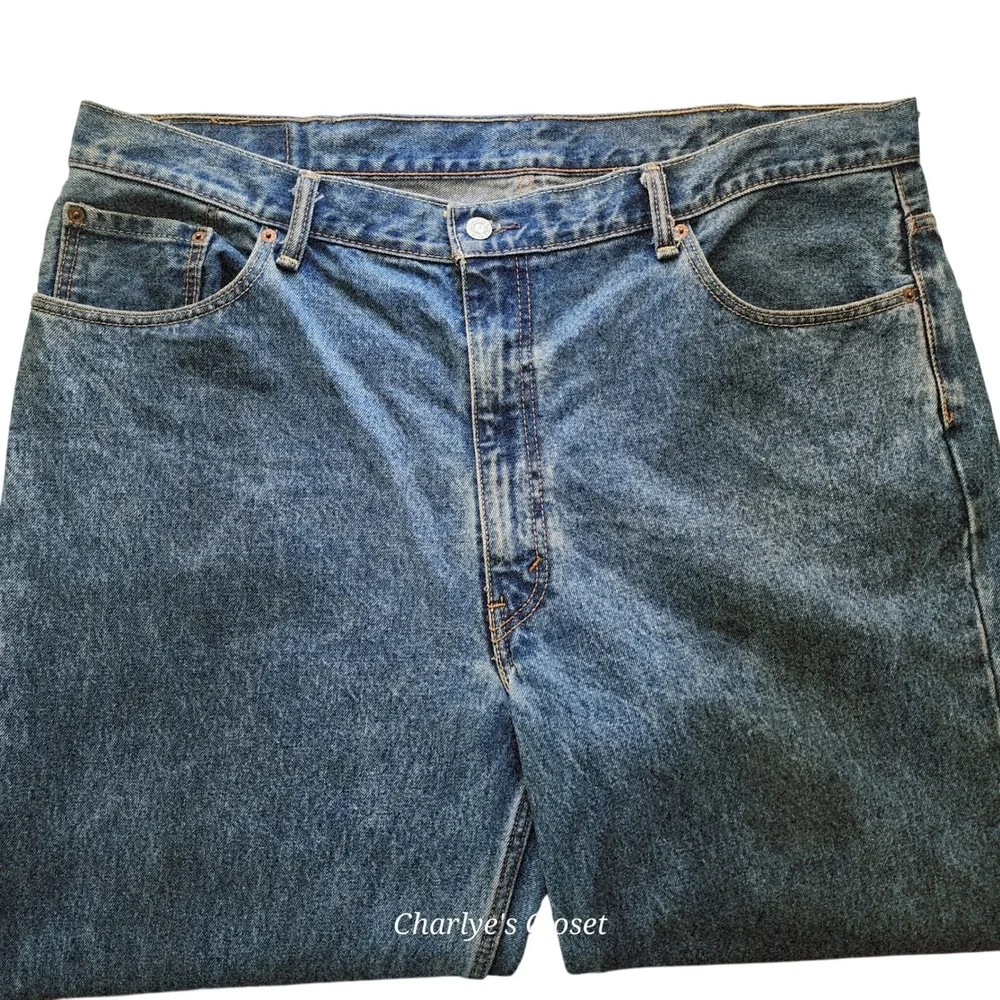 Levis 550 Mens Relaxed Fit Straight Jeans Medium Blue Wash 42x32 00550-4891‎